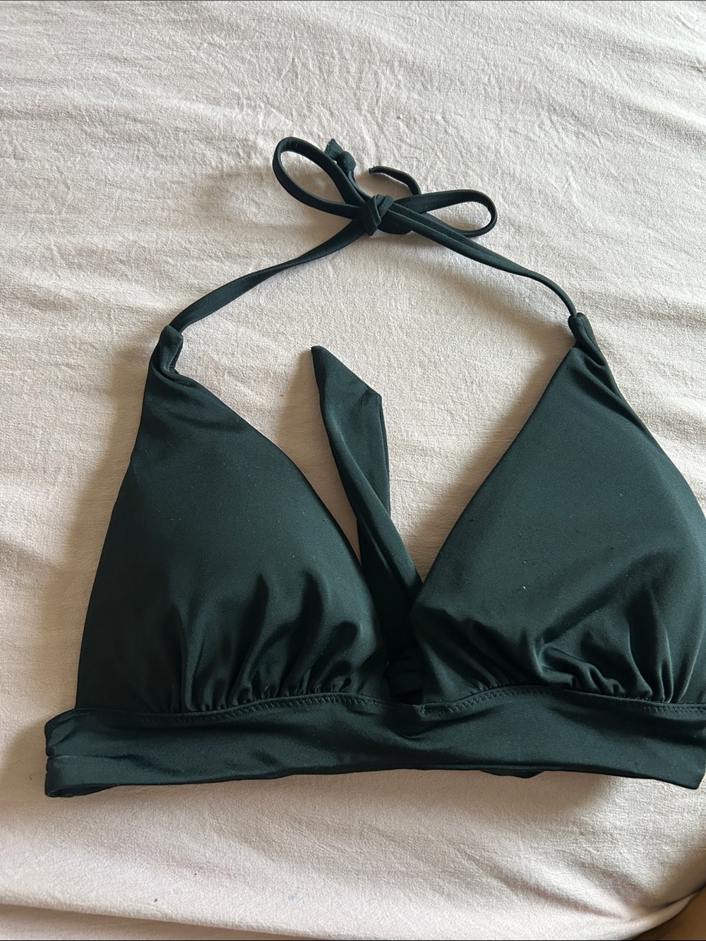 Victoria's Secret Black Halter Triangle Bikini Top